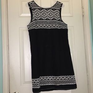 Black dress w/ white pattern